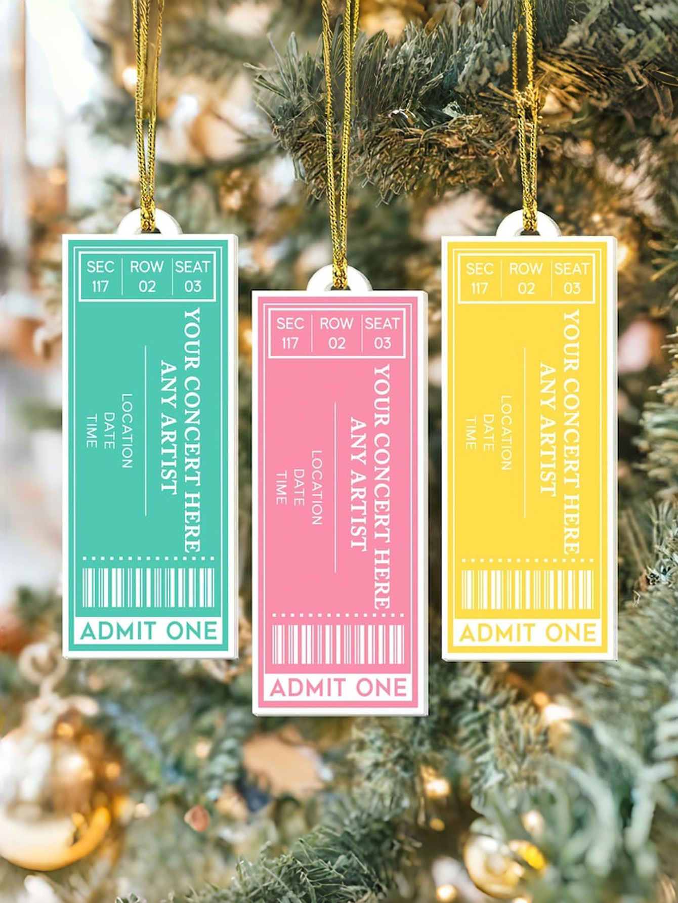 Custom Acrylic Concert Ticket Keychain